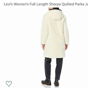 Levi Sherpa mid length coat